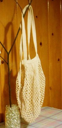 EuroSac� String Net  Shopping Bag, Natural, Sholder Length Handle